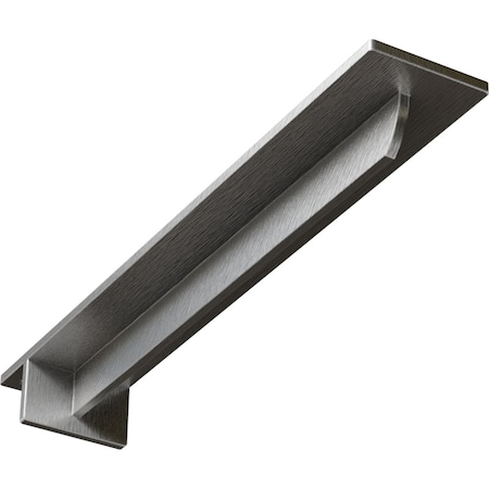 Ekena Millwork Heaton Hidden Support Steel Bracket w/ 14" Support Depth, Stainless Steel 3"W x 18"D x 2"H BKTM03X18X02HESS